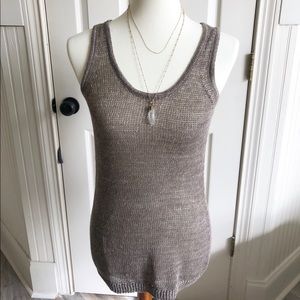 Banana Republic Gold Sparkly Tank Top